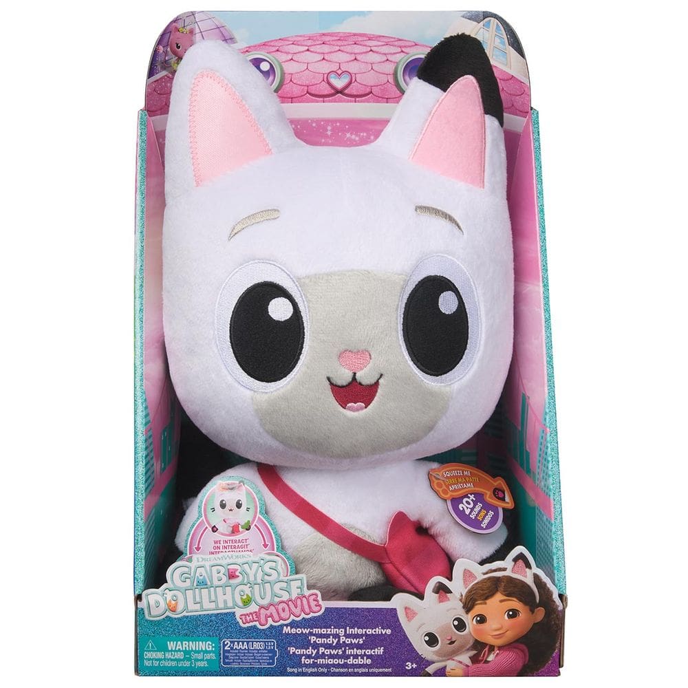 Gabbys Dollhouse O Filme - Pelucia Pandy Paws Falante