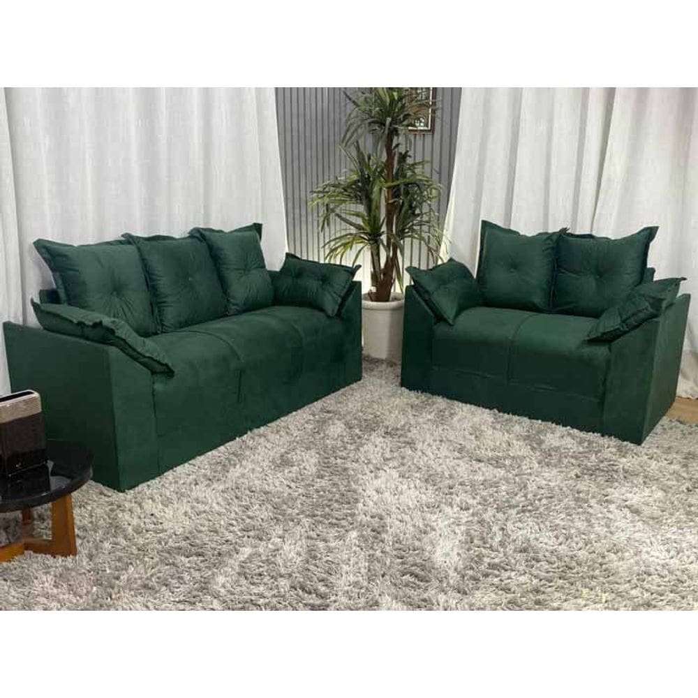 Sofá 2 e 3 Lugares Verde 200 Paris