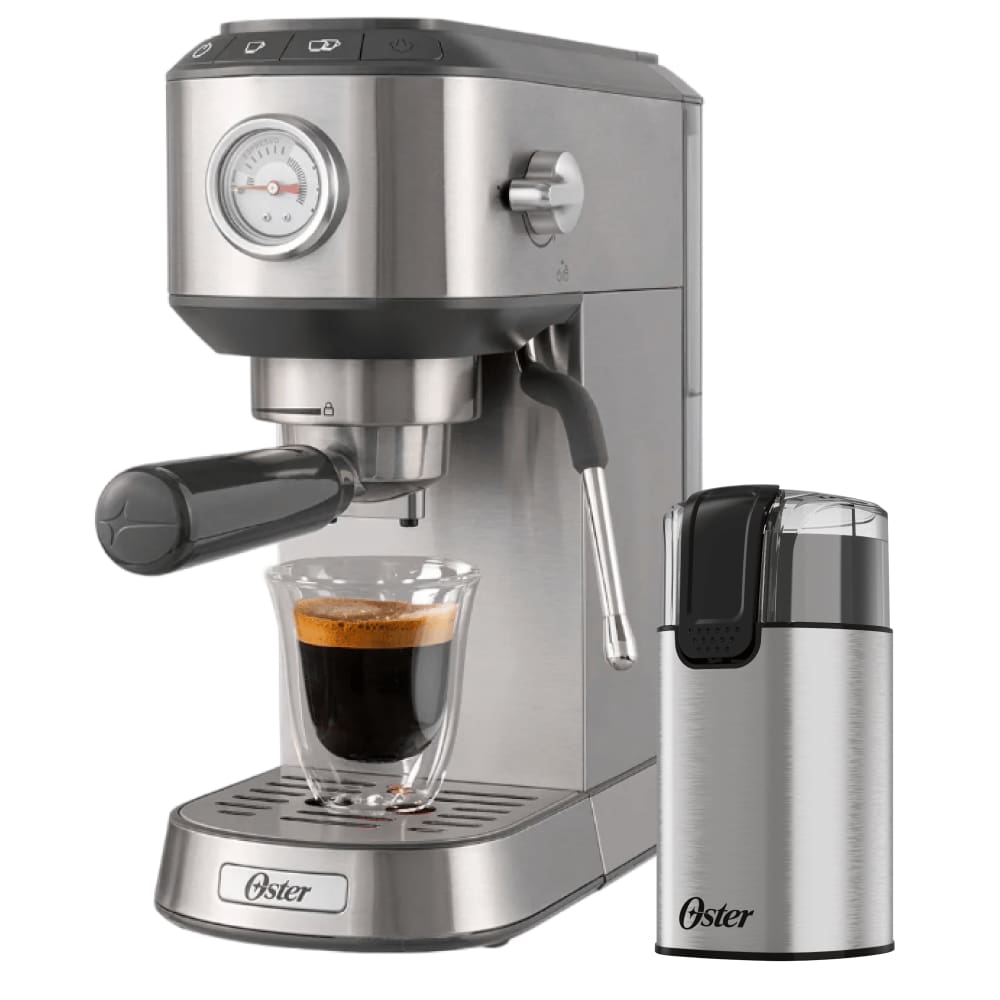 Kit Cafeteira Espresso Compacta e Moedor de Café Elétrico Oster