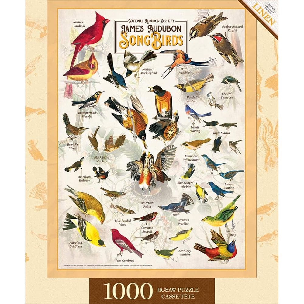 Obras-primas do quebra-cabeça Audubon Songbird 1000 peças