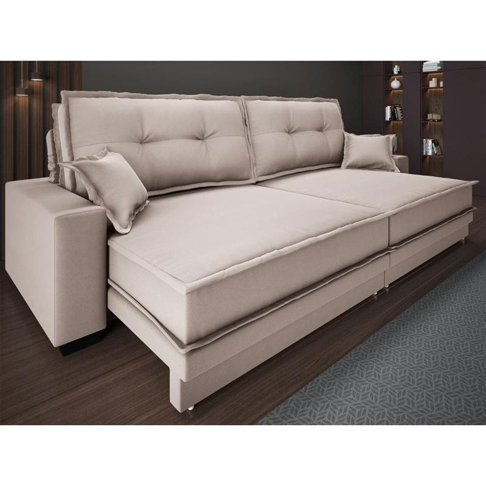 Sofá Palermo 2,00m Retrátil e Reclinável Velosuede - NETSOFAS