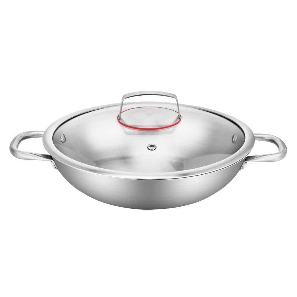 Frigideira Wok Supreme Total Inox N° 30 Corpo Triplo 4,1 Litros GP698 - GP Inox
