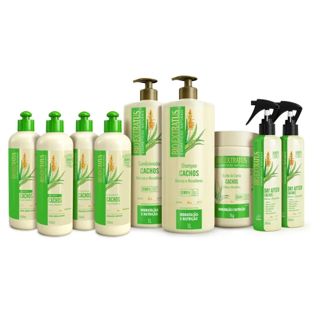 Kit Bio Extratus Cachos (1L/Kg) Linha Completa