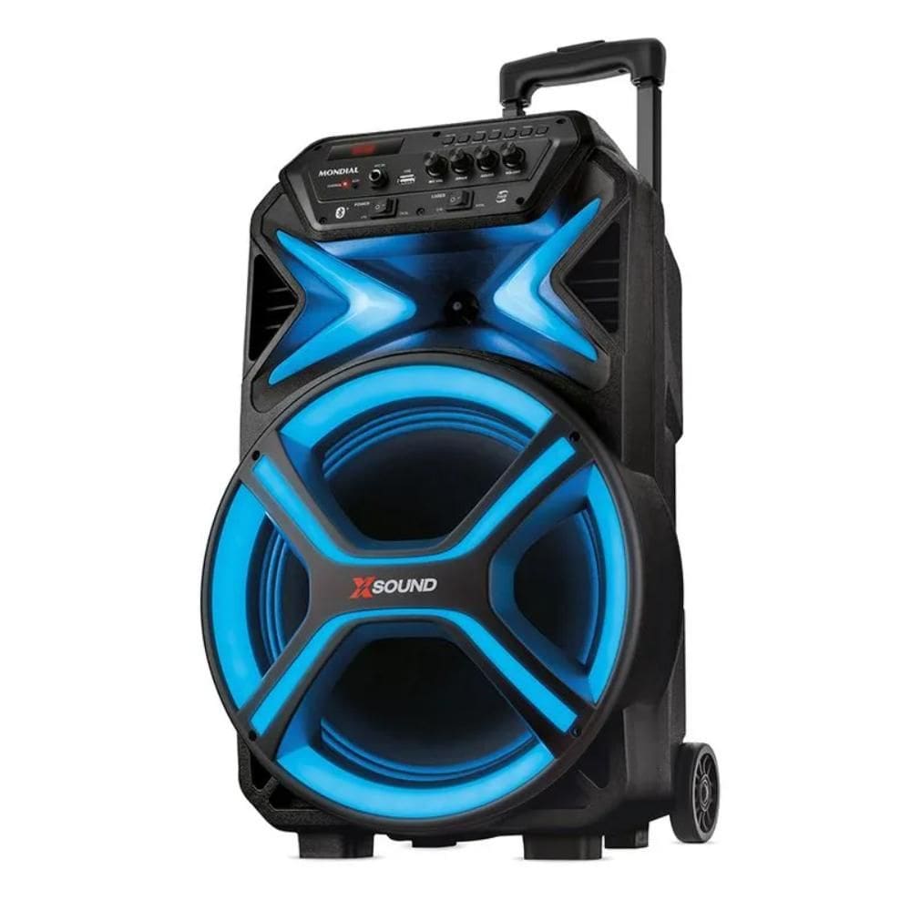 Caixa Amplificada Mondial 550W RMS de Potência Bluetooth 5.3 Bivolt Preto - CM-550-L