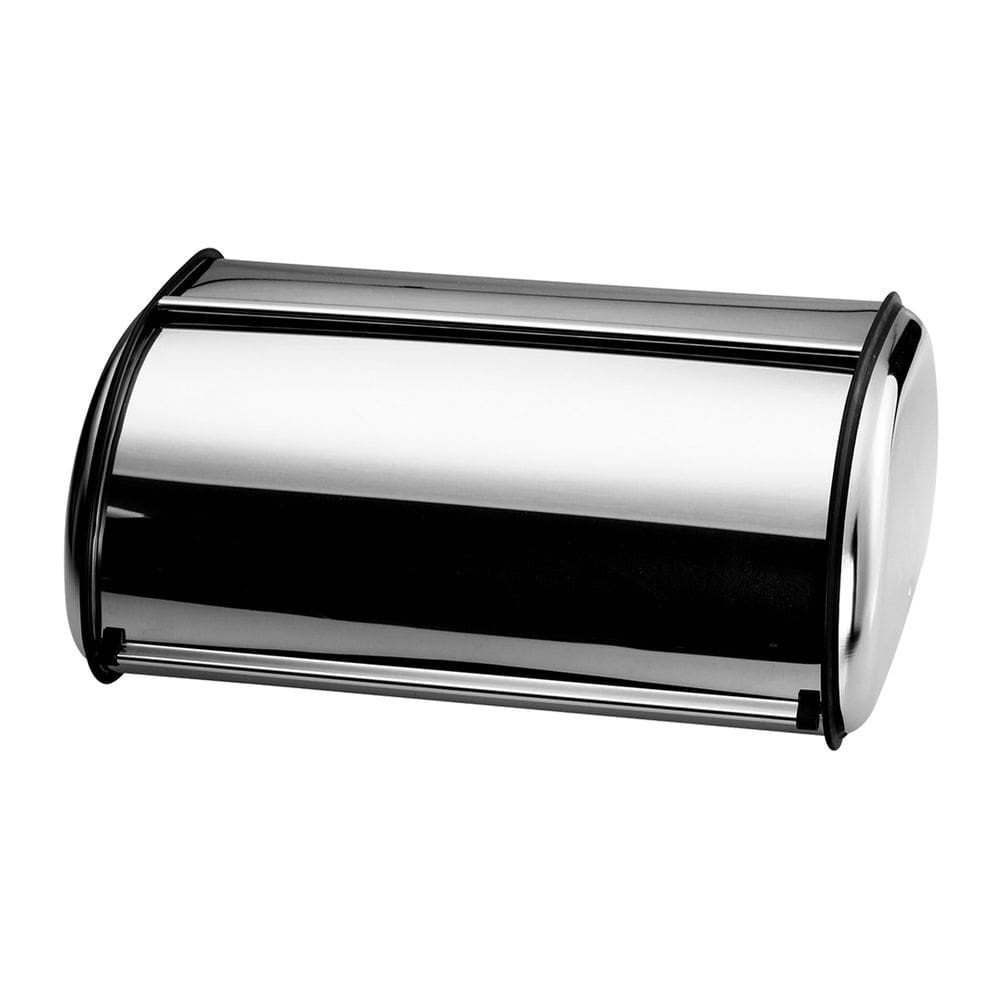 Porta Pão Inox Line Compacto C/ Tampa Deslizante Cozinha Mek