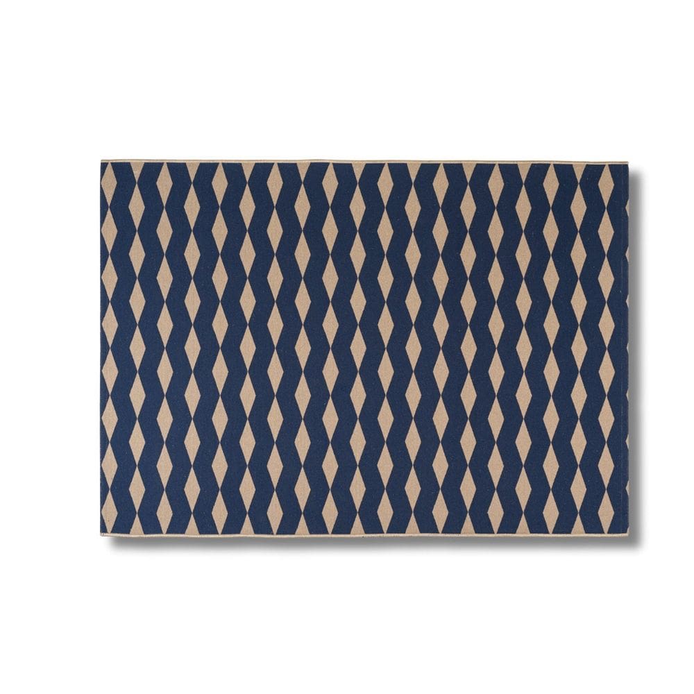 Tapete Quarto e Sala Antiderrapante 200x250cm Algodão São João Azul / Bege