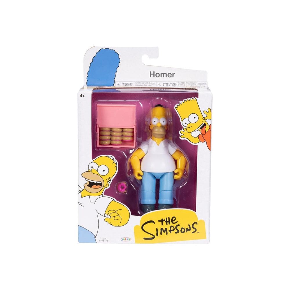 Os Simpsons, Boneco Articulado Homer de 12cm com Donuts