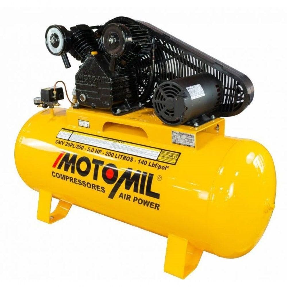Compressor Air Power Trifásico 220-380v 200l Cmv-20pl-200 Motomil