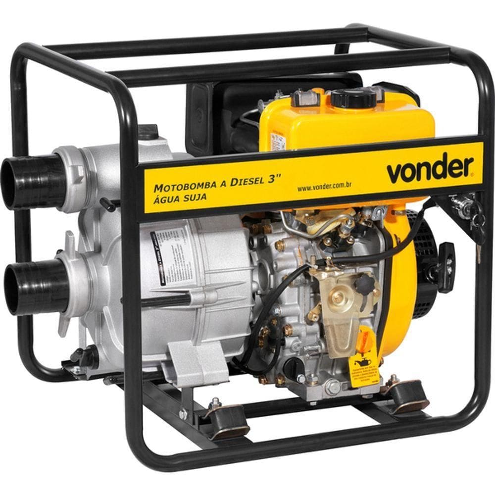 Motobomba à Diesel 3” 7hp 4 Tempos Manual Água Suja - Vonder