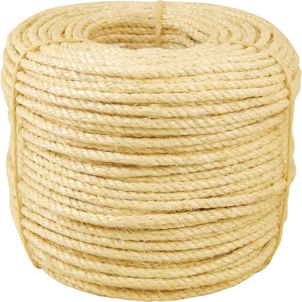 Corda Sisal Torcida 10,0mm 15,5kg 220 Metros Natural Vonder