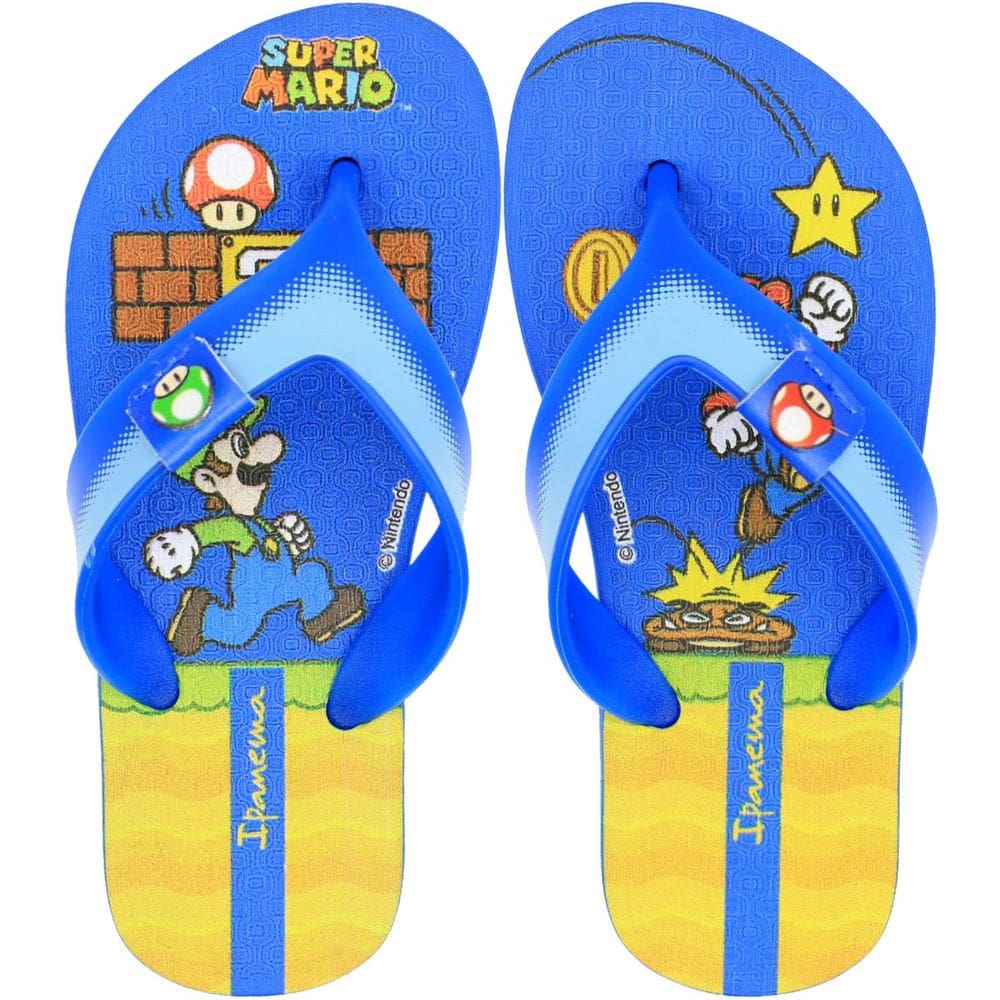 Chinelo de Dedo Ipanema Super Mario Bros Infantil Juvenil Menino