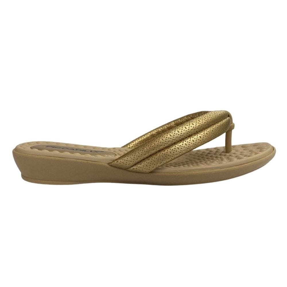 Chinelo Piccadilly 500401 Feminino Ouro casual