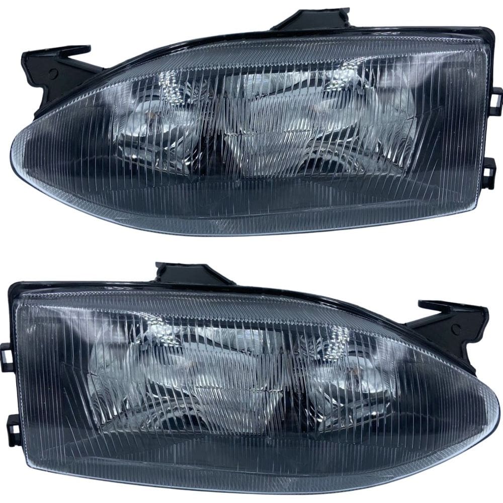 Par Farol Palio Siena G1 Mascara Negra 96 á 00 Foco Duplo Acrilico