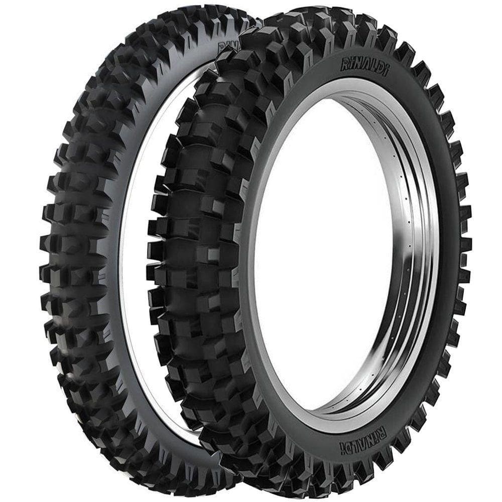 Par Pneu Ttr 230 Enduro Trilha 120/100-18 Rw33 + 90/90-21 He42 Rinaldi