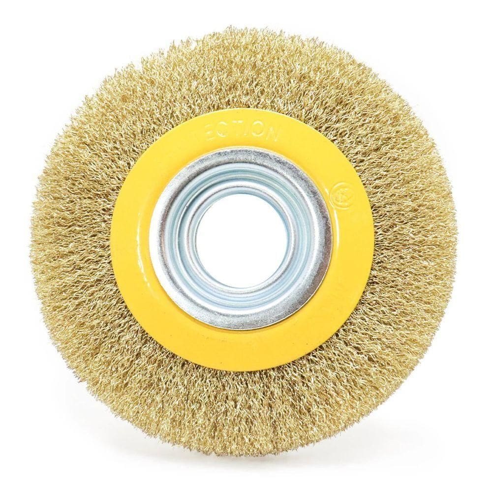Escova Circular 6 X 1`` Aço Latonado Ondulado Tradestar