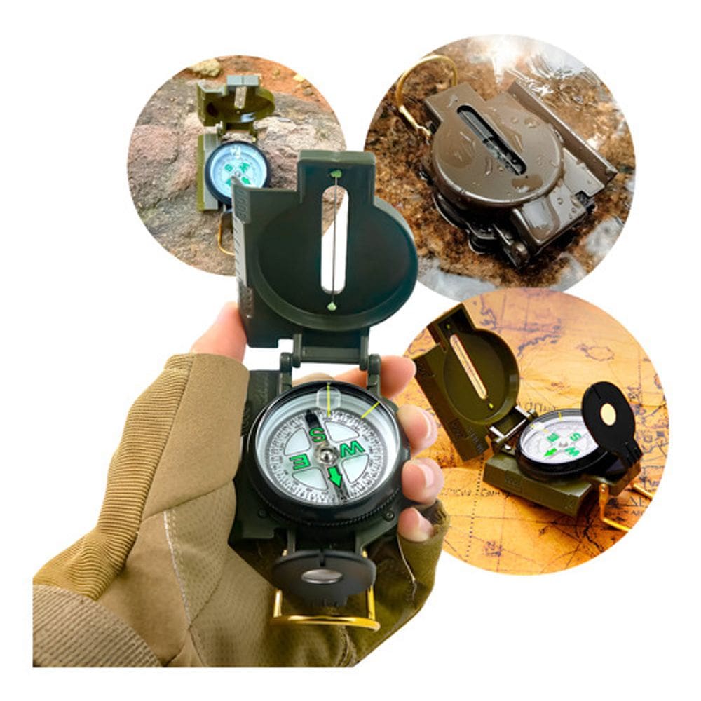 Bussola Profissional De Mão Ideal Para Navegação Com Visor E Mostrador Luminoso