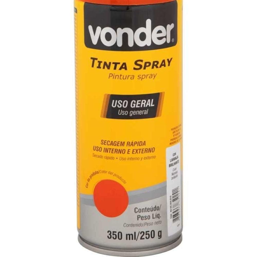 Tinta Spray Acrílica Laranja 350ml-250g Vonder