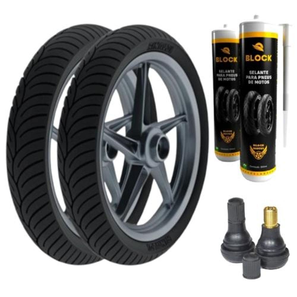 Par Pneus 130/60-13 Hb37 Rinaldi + Bicos + Selantes