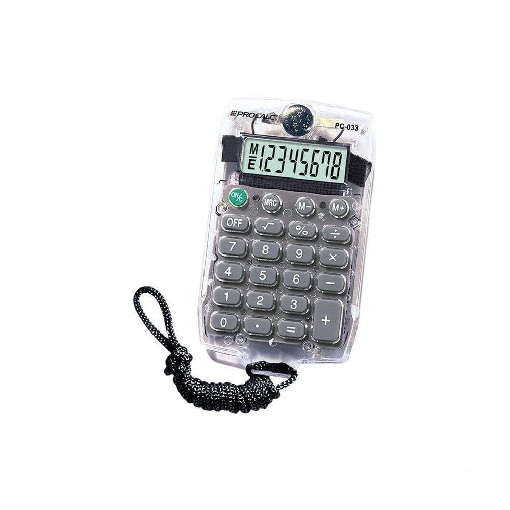 Calculadora Pessoal Procalc Pc033 8 Digitos Cordao Cinza