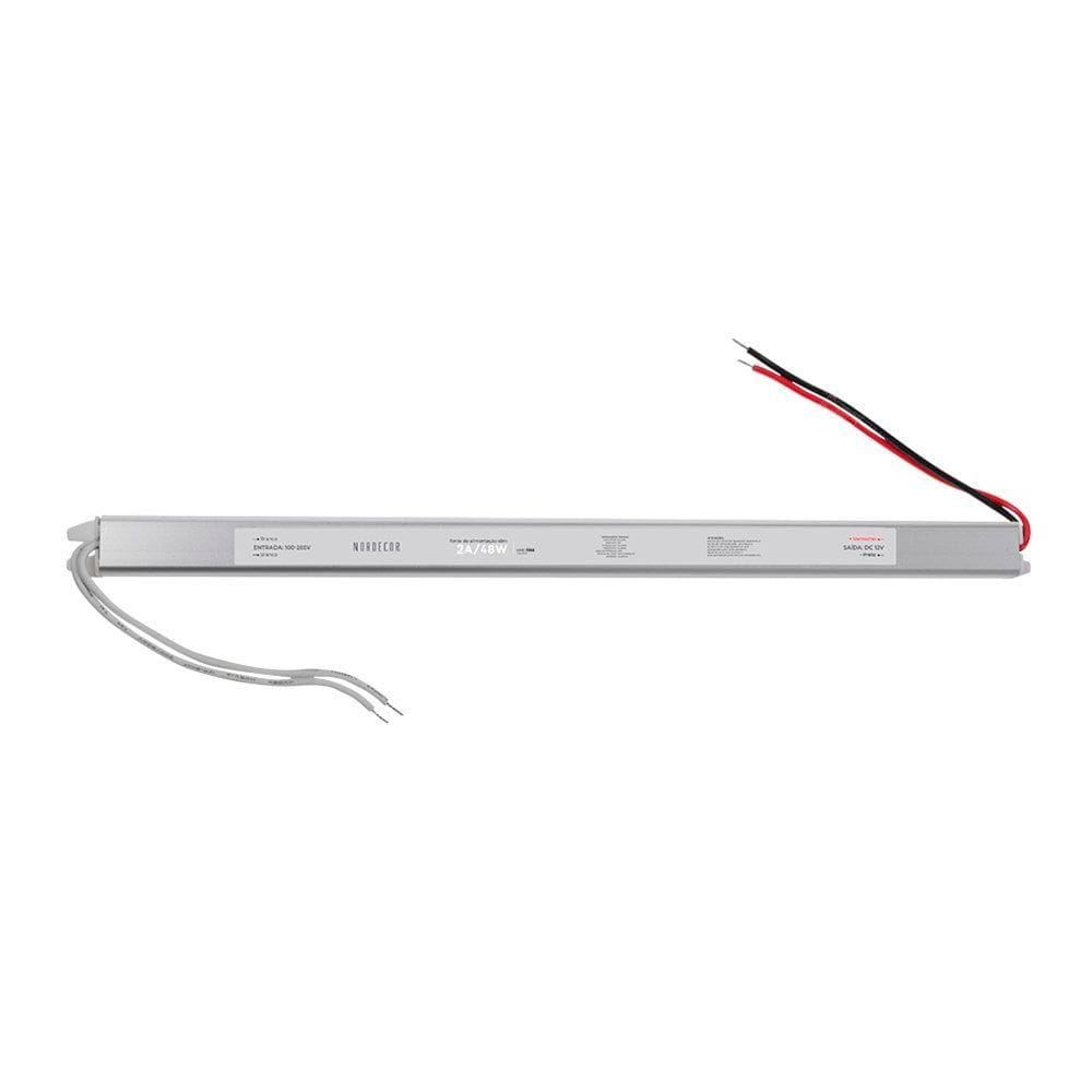 Fonte Slim Para Fita Led Nordecor 24V 2A / 48W Bivolt