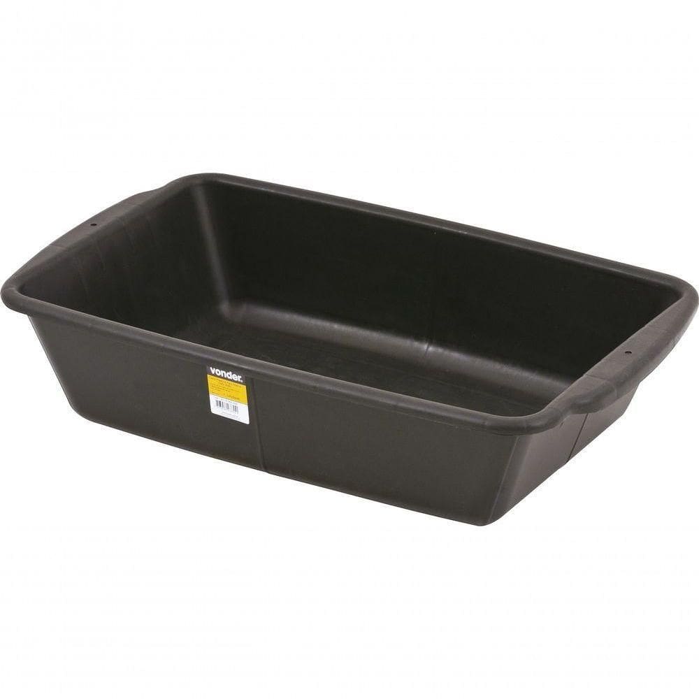 Caixa Plástica Para Massa 20 Litros 61x38x14cm Preta Vonder