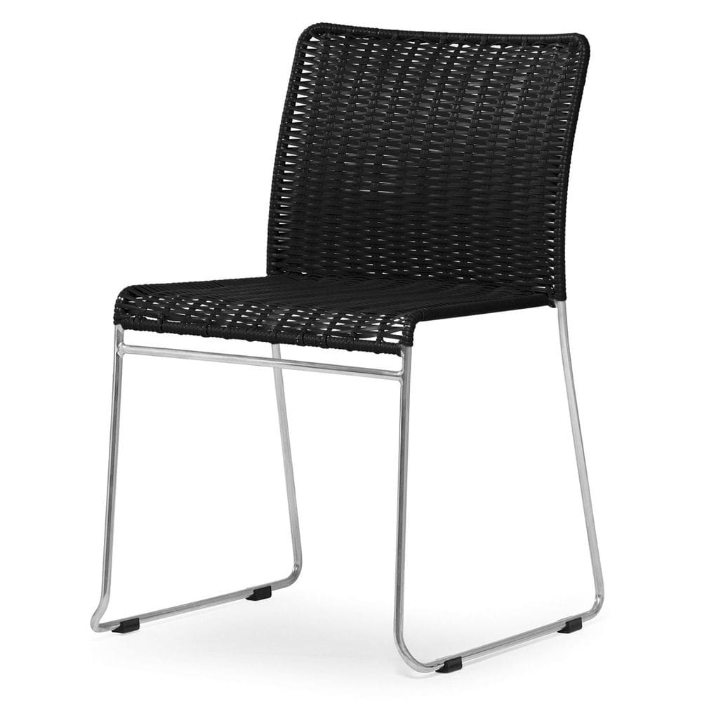Cadeira Fronteira Metal 559a Base Inox Preto