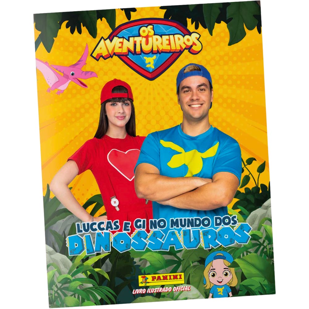 Álbum de Figurinhas Luccas Neto e Gi Dinos Brochura Panini
