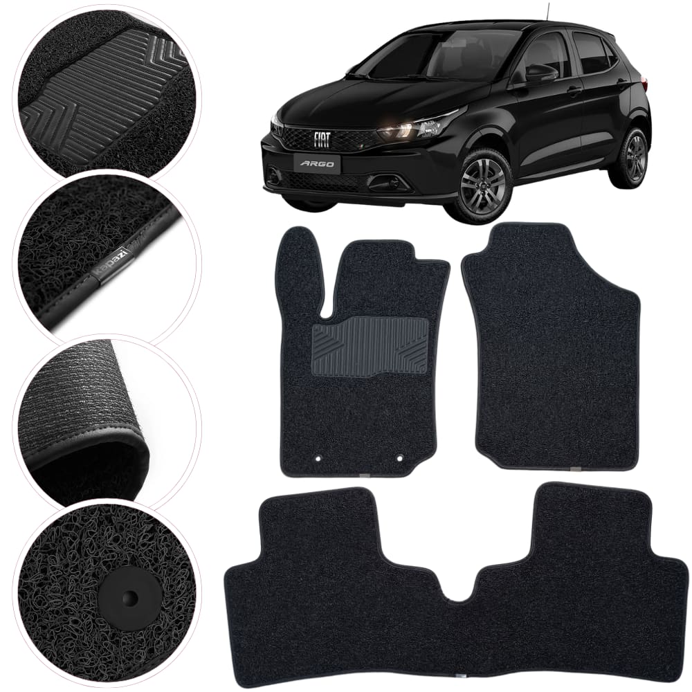 Tapete Kapazi Automotivo Fiat Argo 2023 em Diante Preto