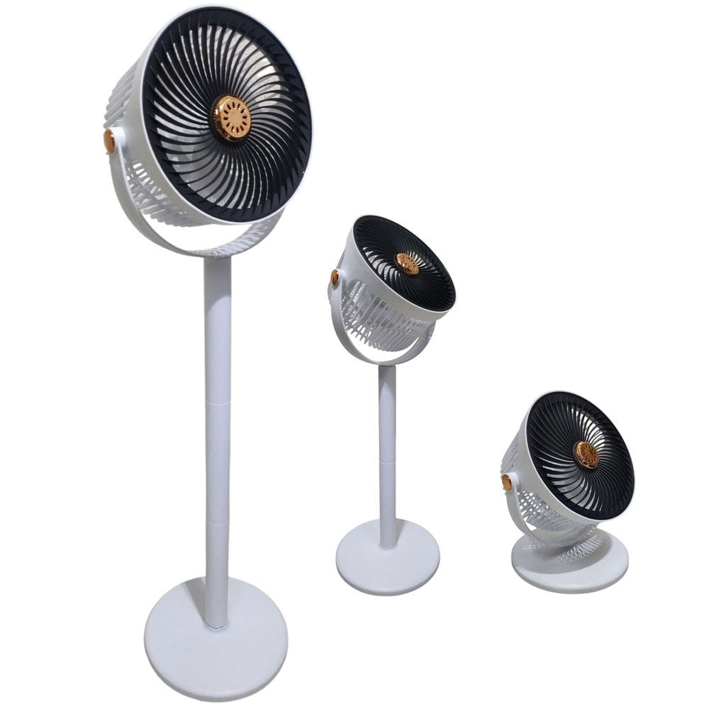 Ventilador Vertical Altura Ajustavel Mesa Chao 5 Velocidades Aromaterapia USB Bateria Recarregavel Verao Calor Potente