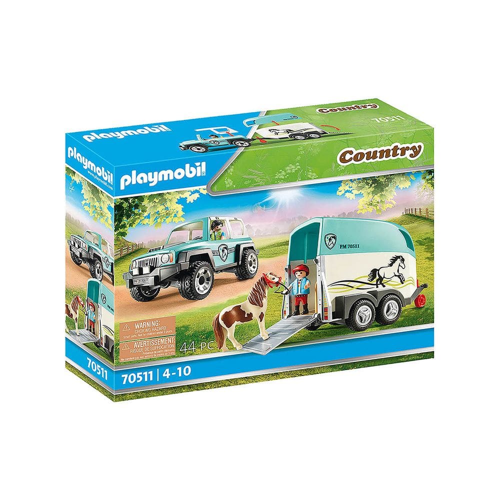 Playmobil - Carro Com Reboque Para Pónei - Country - 70511