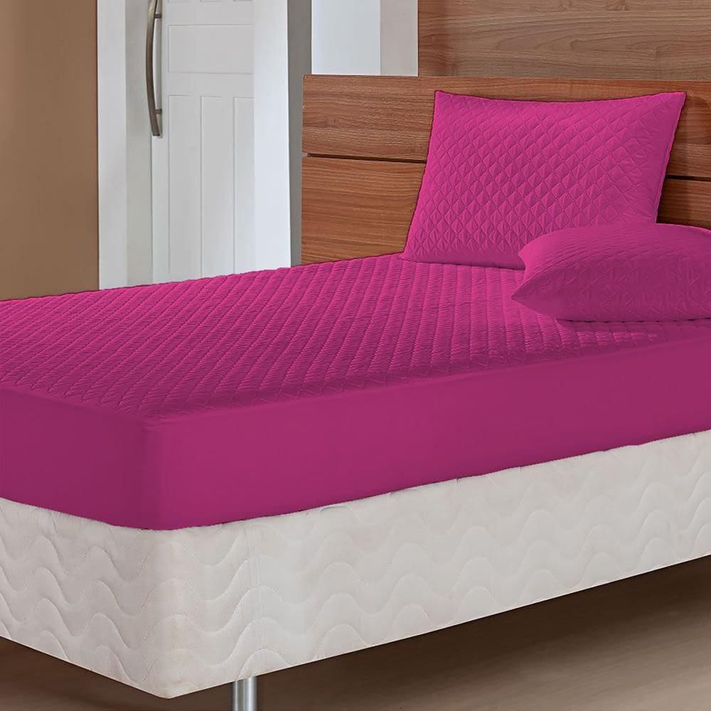 Cobre Leito Prático Bicama Solteiro Pink - 2 Peças