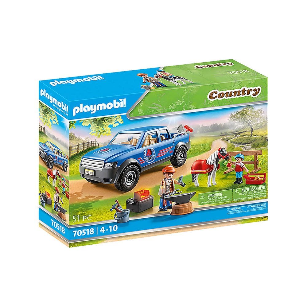Playmobil - Ferreiro Com Carro - Country - 70518