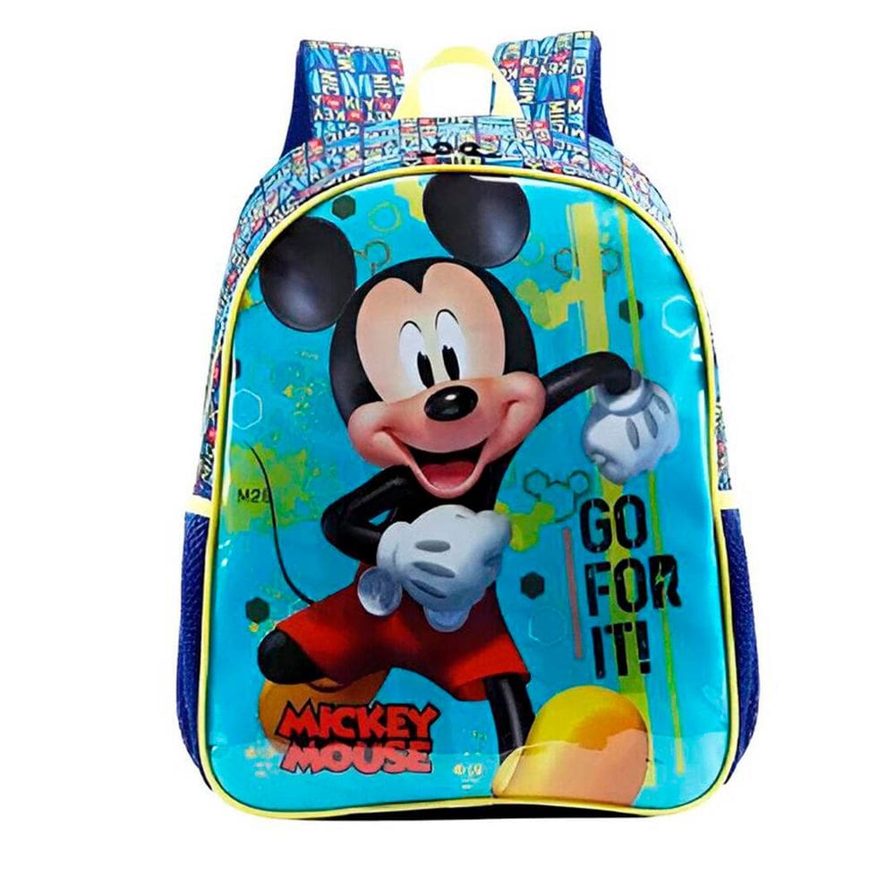 Mochila Infantil Escolar de Costas Mickey Mouse Go For It