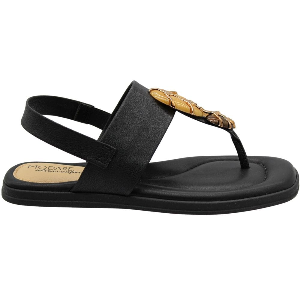 Sandália Rasteira Modare Ultra Conforto Tira Adornada Feminina