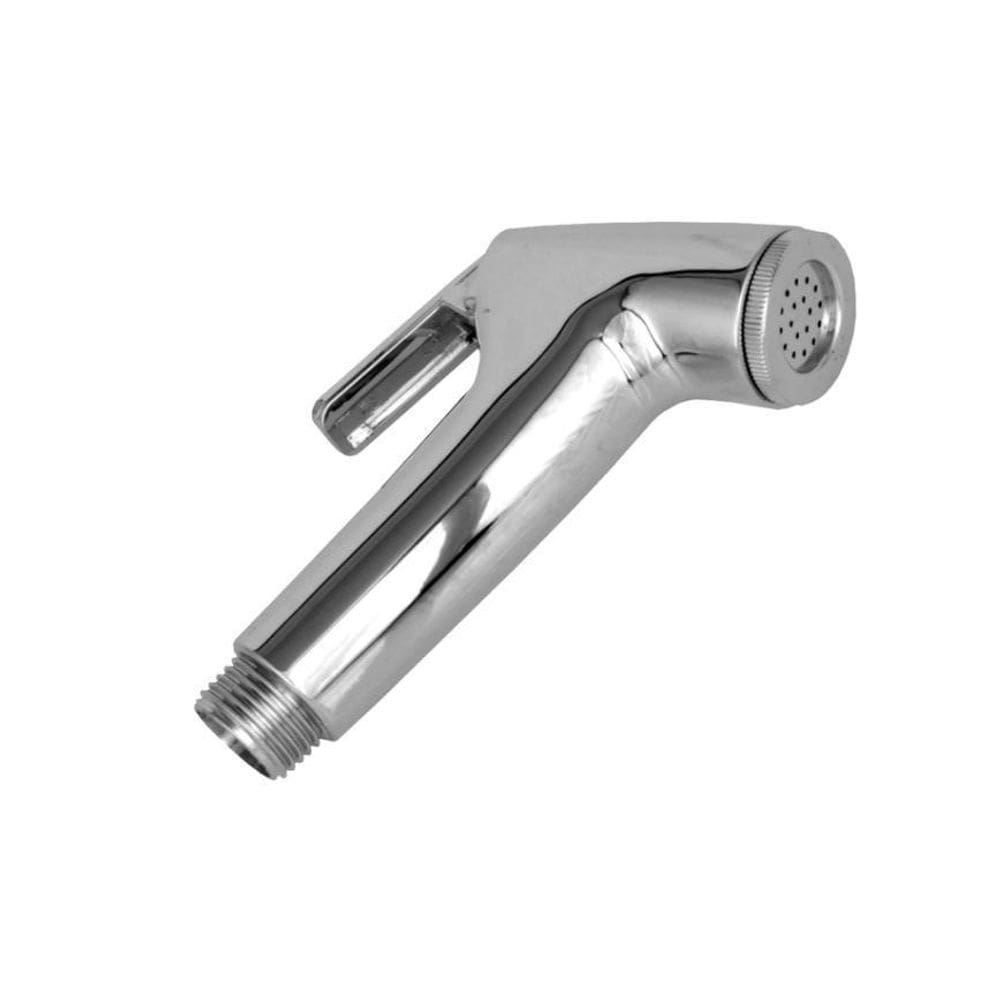 Ducha Higiênica Chuveirinho Prata Flexível Metal Em Abs