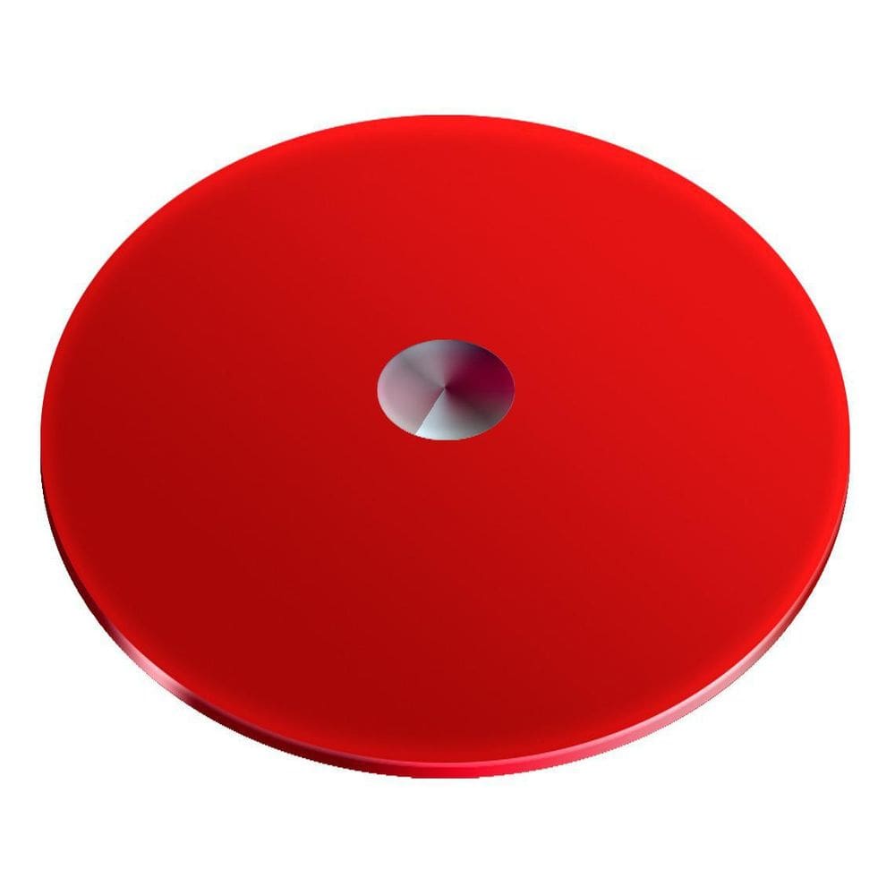 Prato Giratório Vidro Temperado 8Mm Vermelho 80Cm