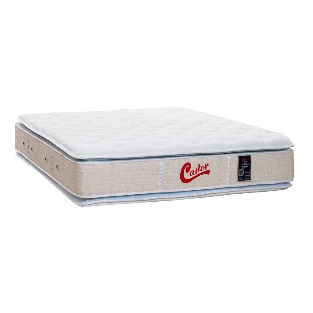 Colchão King Castor Vitagel Super Luxo Double Face 193X203X36