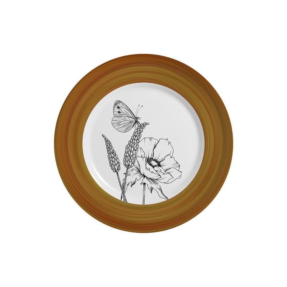 Prato de Sobremesa Cerâmica Branca 21cm - Alleanza