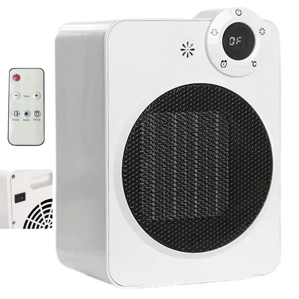 Aquecedor Eletrico Display Digital Controle Angulo 70 Graus Temperatura Ajustavel Portatil Quarto Sala Ambiente Interno