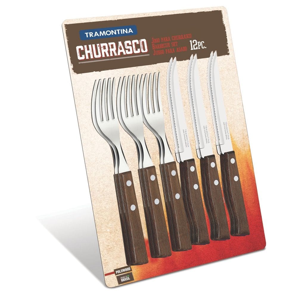Jogo para churrasco 12 peças Tramontina