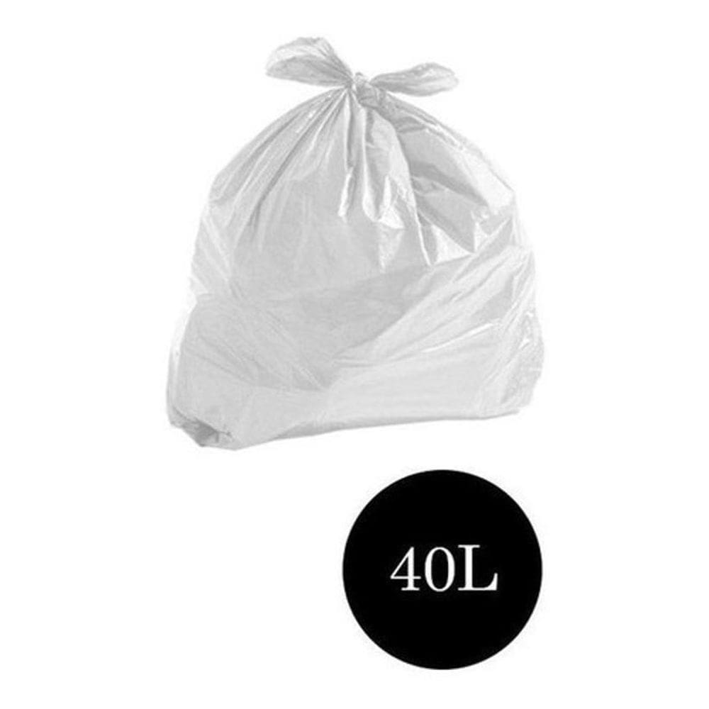 Saco De Lixo Reforçado Branco Leitoso 40Lts Pct C/100 Un