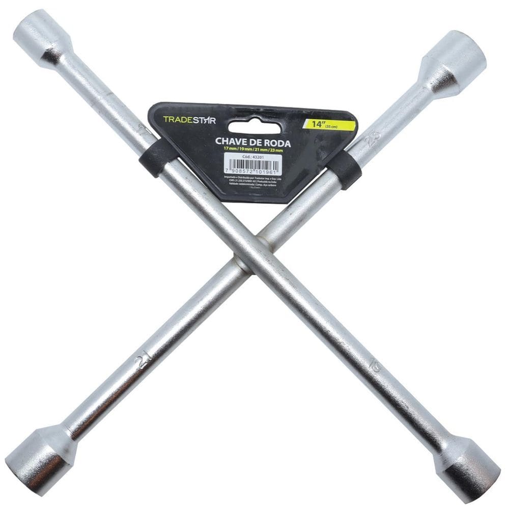 Chave Roda Cruz 4 Bocas 14 17-23mm - Versátil e Confiável
