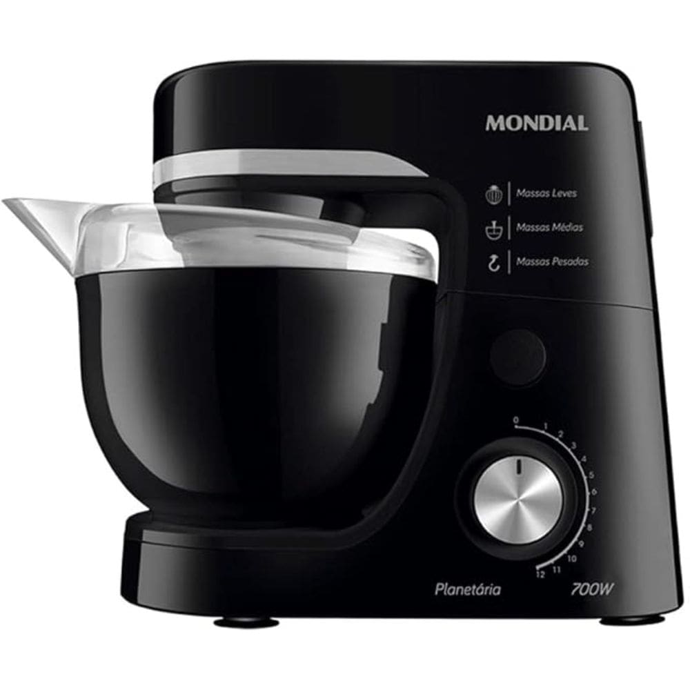 Batedeira Planetária Mondial 4,5L Preto 700W 127V - BP-03-B
