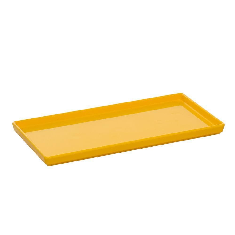 Prato Square Vemplast 13,5X27 Tropical Polipropileno Amarelo
