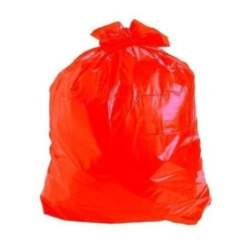 Saco De Lixo 100 Litros Colorido Vermelho Com 100 Unidades
