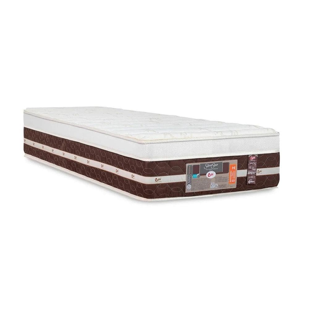 Colchão Solteiro Castor Silver Star Air One Face  Hibrido 88x188x32