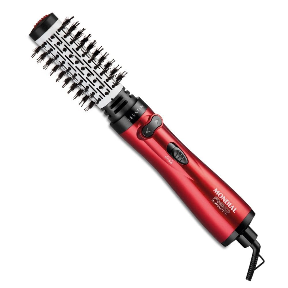 Escova Rotativa Mondial Infinity Keratin 220v 1000w Vermelho ER-11-KR