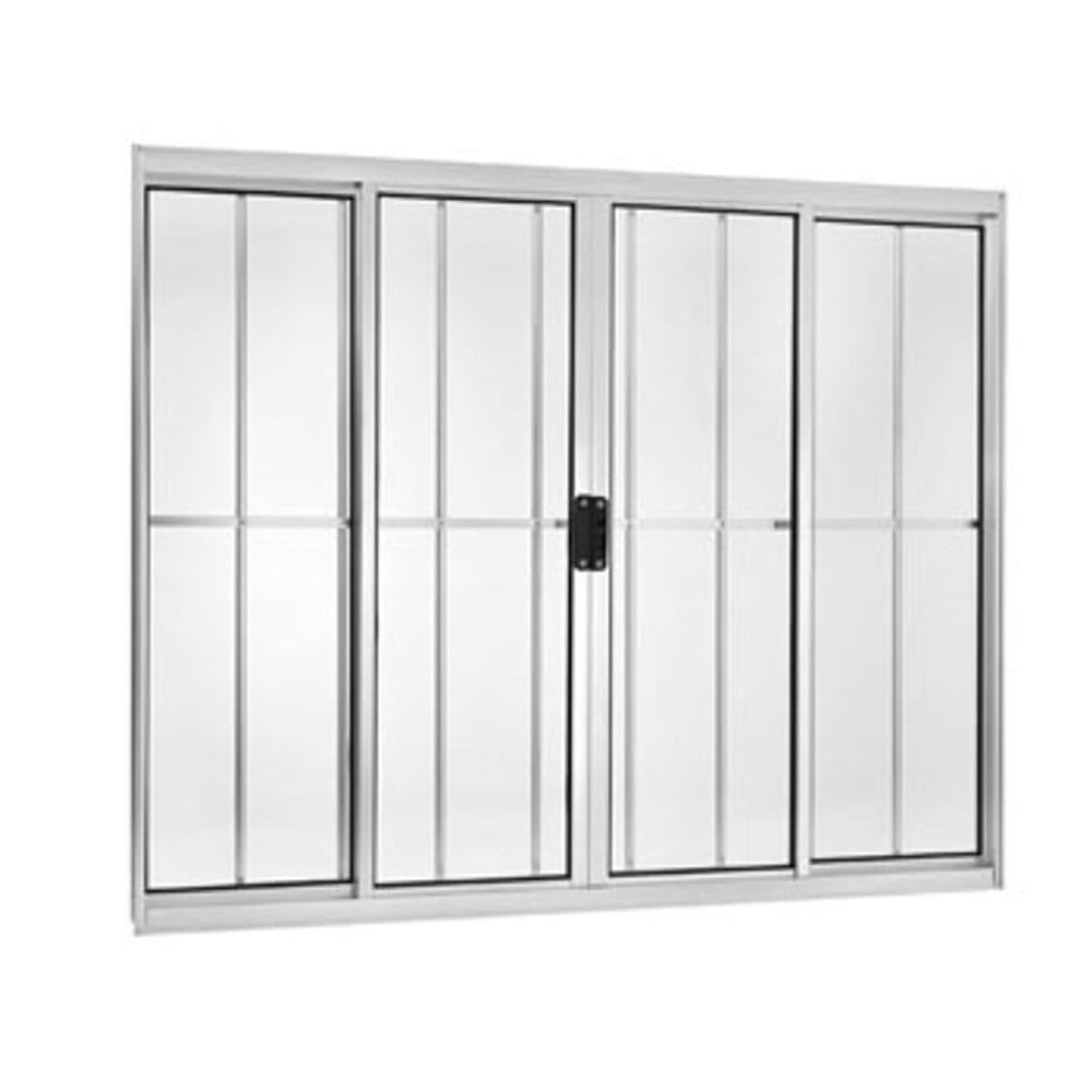 Vitro 4 Folhas Aluminio Brilhante 1,00x2,00 C/grade