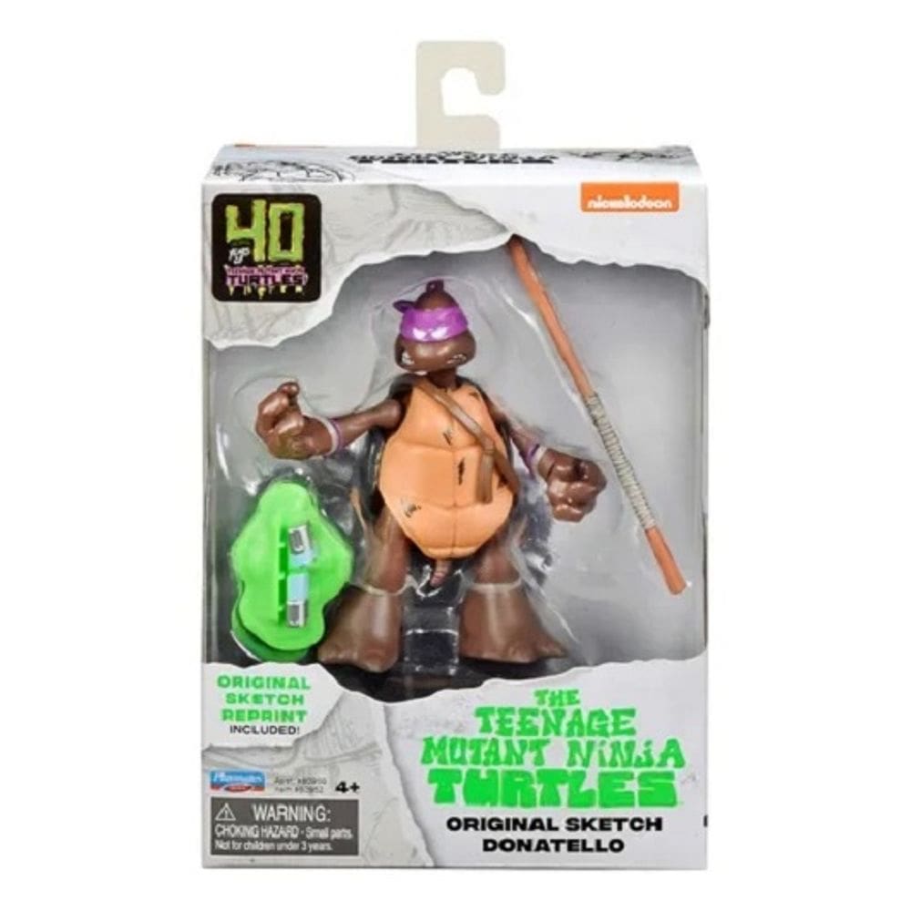 Tartarugas Ninja Sketch 40 Anos 11 Cm C/ Acessorios – Donatello - Sunny