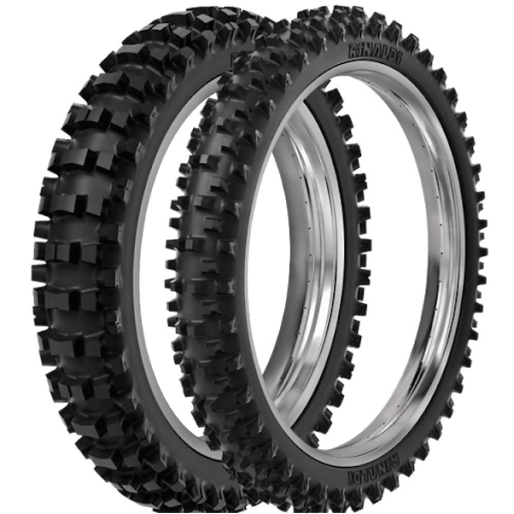 Par Pneu Yz 250F Cross Trilha 100/90-19 + 80/100-21 Sr39 Rinaldi